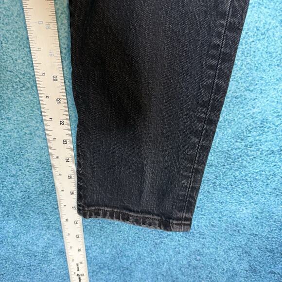 Levi’s 501 Women’s BlackJeans Sz 28x28 Button Fly Skinny Fits 28x27.5 Distressed - Picture 5 of 16